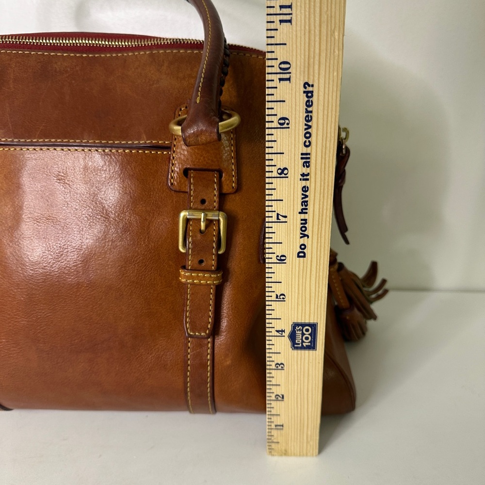 Dooney & Bourke Brown Leather Satchel - Picture 14 of 16